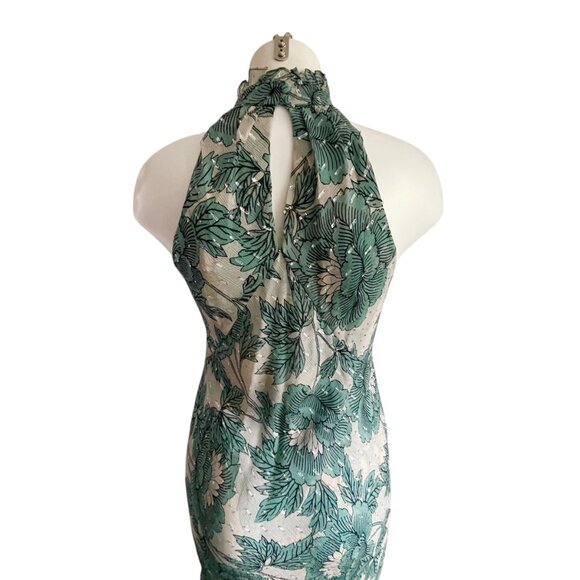 Diane von Furstenberg DVF Leeann Camellias Storm Maxi Dress - M - Picture 9 of 10